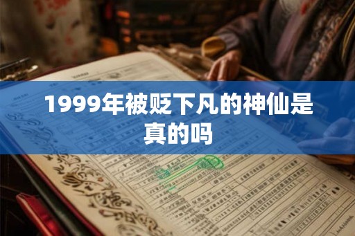 1999年被贬下凡的神仙是真的吗