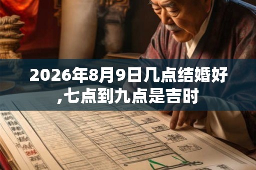 2026年8月9日几点结婚好,七点到九点是吉时
