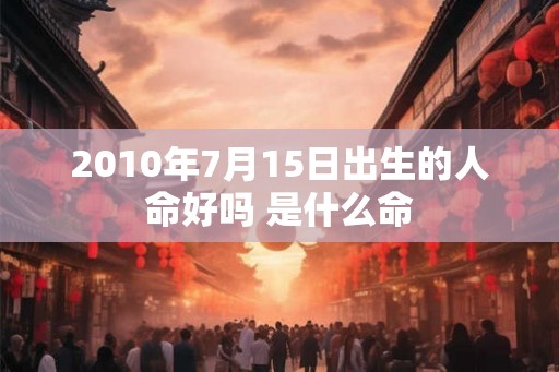 2010年7月15日出生的人命好吗 是什么命