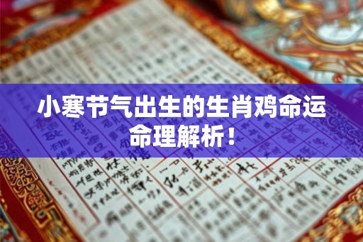 小寒节气出生的生肖鸡命运命理解析! 小寒节气出生的生肖鸡命运命理解析!