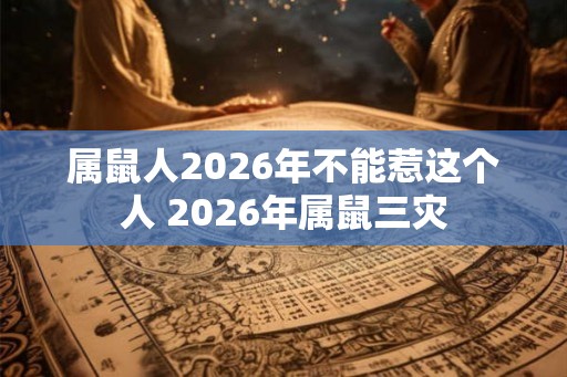 属鼠人2026年不能惹这个人 2026年属鼠三灾