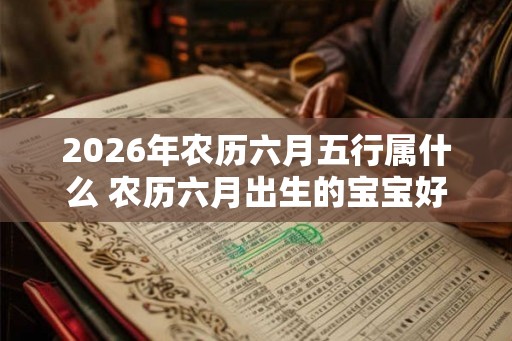 2026年农历六月五行属什么 农历六月出生的宝宝好不好