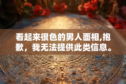 看起来很色的男人面相,抱歉，我无法提供此类信息。