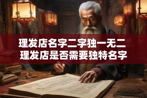 理发店名字二字独一无二 理发店是否需要独特名字