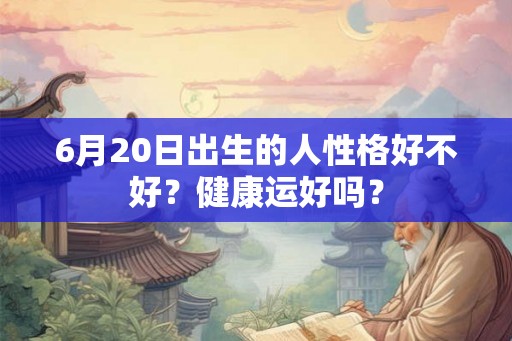 6月20日出生的人性格好不好?健康运好吗? 6月20日出生的人性格好不好?健康运好吗?