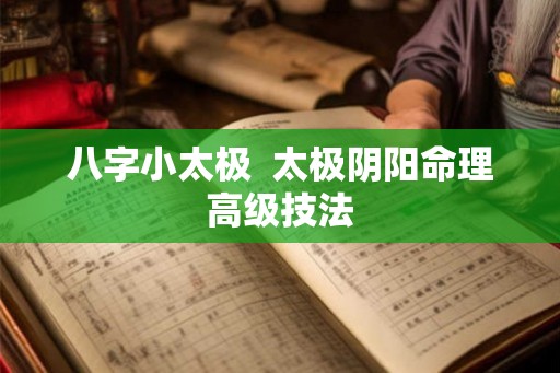 八字小太极  太极阴阳命理高级技法