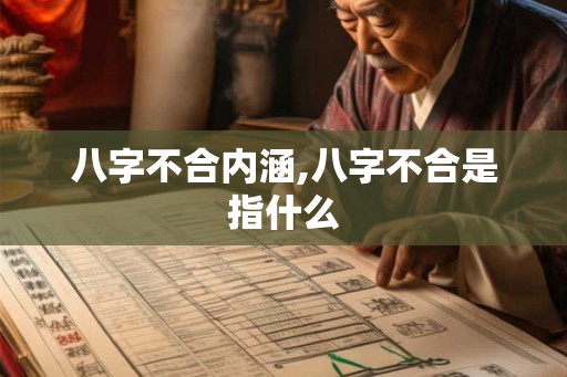 八字不合内涵,八字不合是指什么