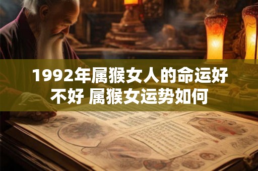 1992年属猴女人的命运好不好 属猴女运势如何