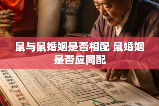 鼠与鼠婚姻是否相配 鼠婚姻是否应同配