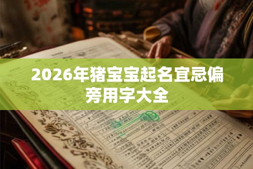 2026年猪宝宝起名宜忌偏旁用字大全