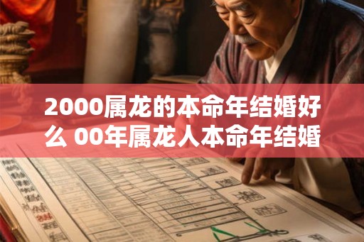 2000属龙的本命年结婚好么 00年属龙人本命年结婚注意事项