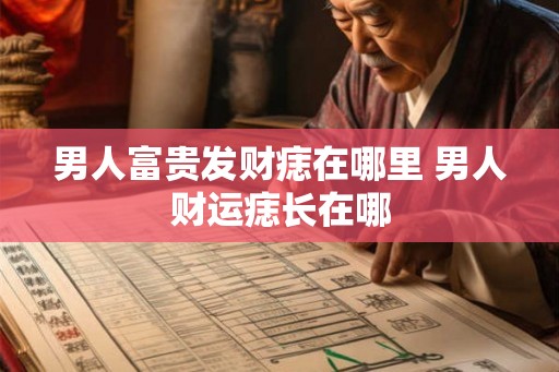 男人富贵发财痣在哪里 男人财运痣长在哪 男人富贵发财痣在哪里 男人财运痣长在哪