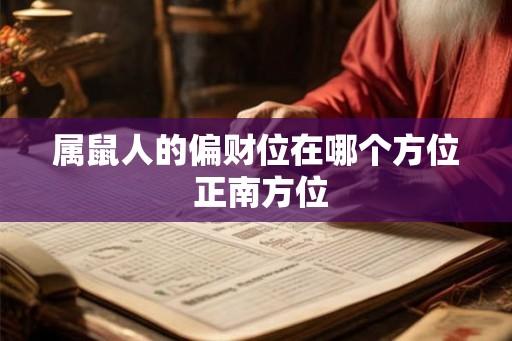 属鼠人的偏财位在哪个方位 正南方位 属鼠人的偏财位在哪个方位 正南方位