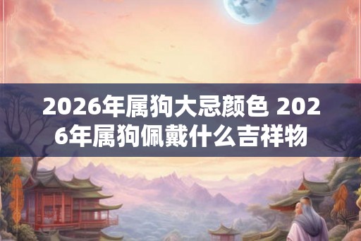 2026年属狗大忌颜色 2026年属狗佩戴什么吉祥物