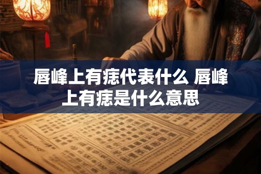 唇峰上有痣代表什么 唇峰上有痣是什么意思