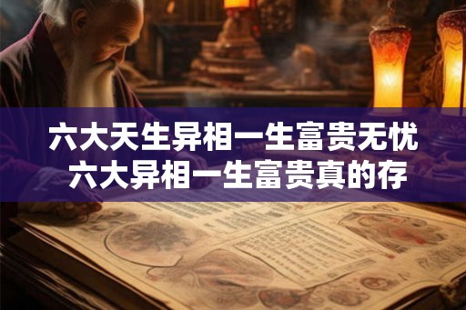 六大天生异相一生富贵无忧 六大异相一生富贵真的存在吗