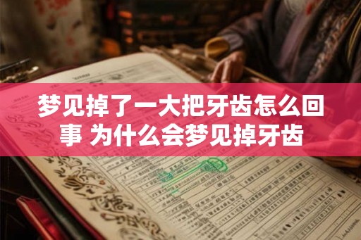 梦见掉了一大把牙齿怎么回事 为什么会梦见掉牙齿