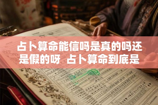 占卜算命能信吗是真的吗还是假的呀 占卜算命到底是不是真的 占卜算命能信吗是真的吗还是假的呀 占卜算命到底是不是真的