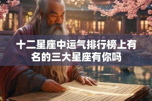 十二星座中运气排行榜上有名的三大星座有你吗 十二星座中运气排行榜上有名的三大星座有你吗
