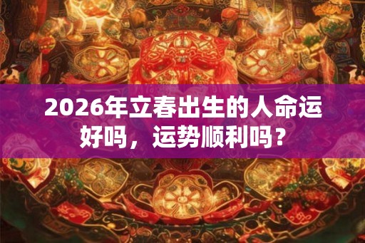 2026年立春出生的人命运好吗，运势顺利吗？