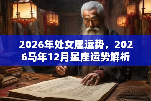 2026年处女座运势，2026马年12月星座运势解析