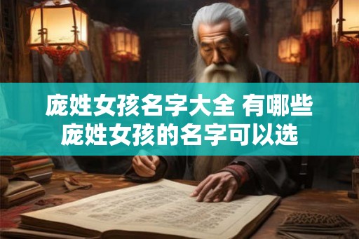 庞姓女孩名字大全 有哪些庞姓女孩的名字可以选