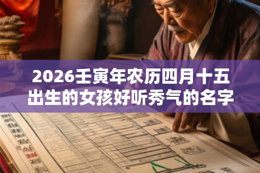 2026壬寅年农历四月十五出生的女孩好听秀气的名字集锦