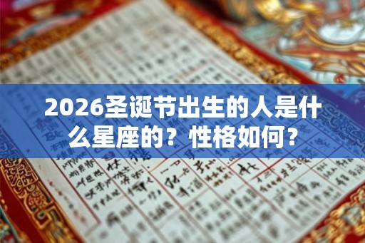 2026圣诞节出生的人是什么星座的？性格如何？
