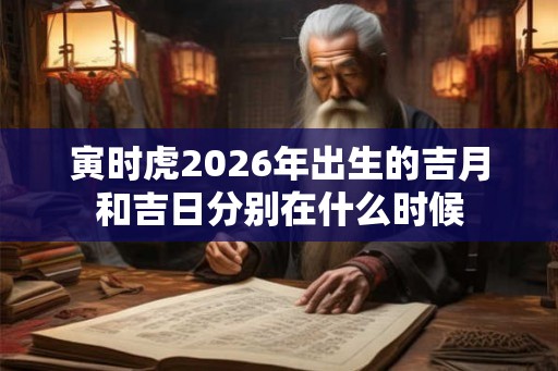 寅时虎2026年出生的吉月和吉日分别在什么时候