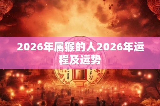 2026年属猴的人2026年运程及运势