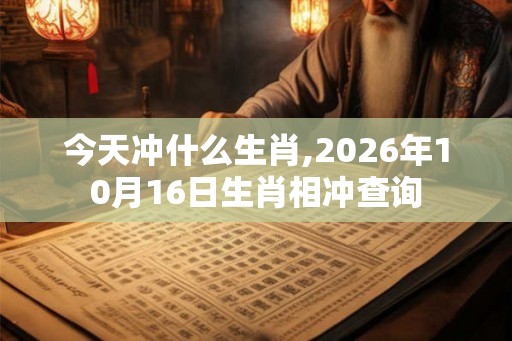 今天冲什么生肖,2026年10月16日生肖相冲查询 今天冲什么生肖,2026年10月16日生肖相冲查询