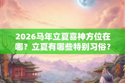 2026马年立夏喜神方位在哪?立夏有哪些特别习俗? 2026马年立夏喜神方位在哪?立夏有哪些特别习俗?