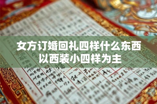 女方订婚回礼四样什么东西 以西装小四样为主