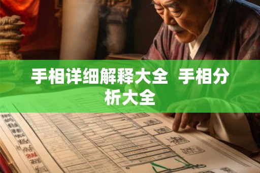 手相详细解释大全  手相分析大全