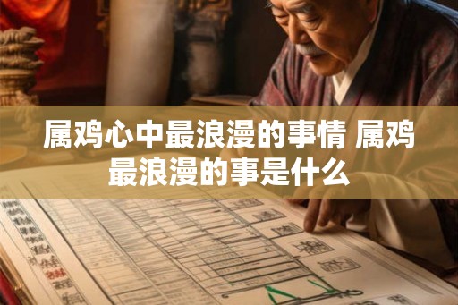 属鸡心中最浪漫的事情 属鸡最浪漫的事是什么