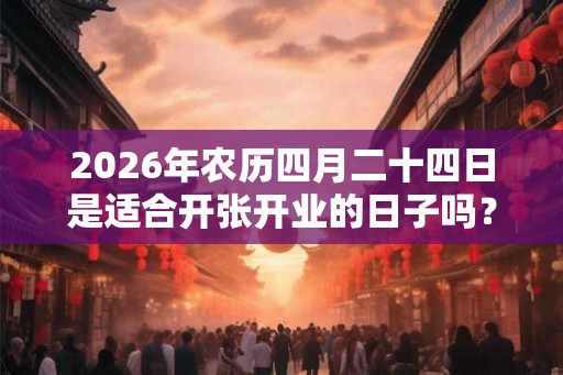 2026年农历四月二十四日是适合开张开业的日子吗？