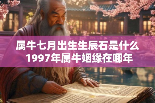属牛七月出生生辰石是什么 1997年属牛姻缘在哪年