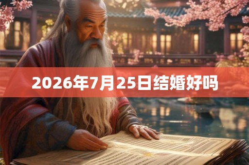 2026年7月25日结婚好吗