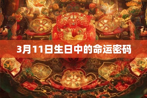 3月11日生日中的命运密码