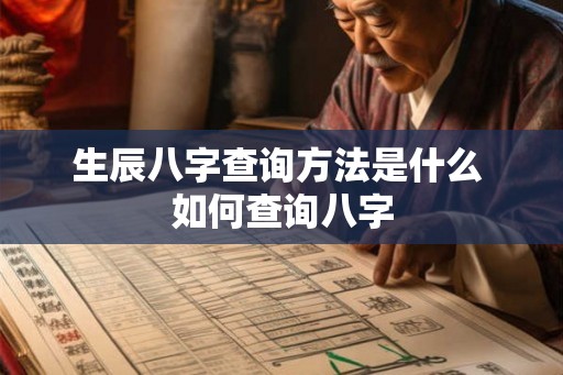 生辰八字查询方法是什么 如何查询八字 生辰八字查询方法是什么 如何查询八字