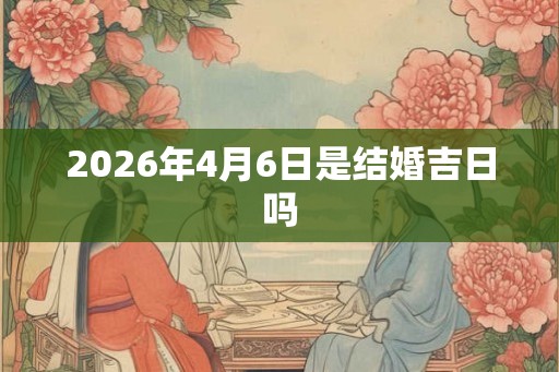 2026年4月6日是结婚吉日吗