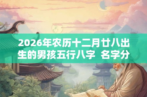 2026年农历十二月廿八出生的男孩五行八字 名字分享 2026年农历十二月廿八出生的男孩五行八字 名字分享