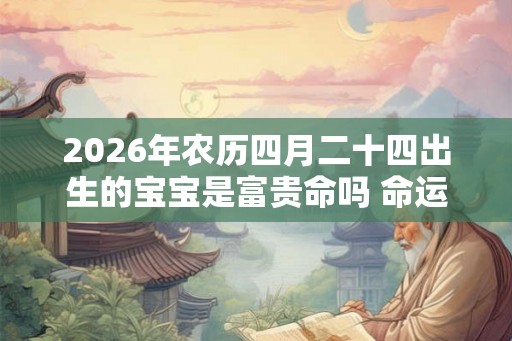 2026年农历四月二十四出生的宝宝是富贵命吗 命运好不好