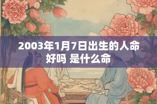 2003年1月7日出生的人命好吗 是什么命 2003年1月7日出生的人命好吗 是什么命