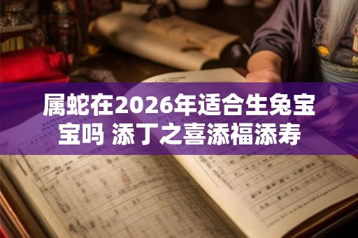 属蛇在2026年适合生兔宝宝吗 添丁之喜添福添寿