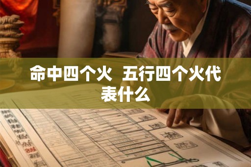 命中四个火  五行四个火代表什么