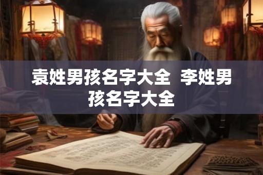 袁姓男孩名字大全  李姓男孩名字大全