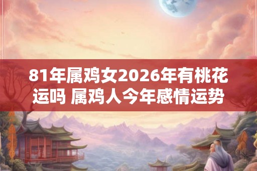 81年属鸡女2026年有桃花运吗 属鸡人今年感情运势如何 81年属鸡女2026年有桃花运吗 属鸡人今年感情运势如何