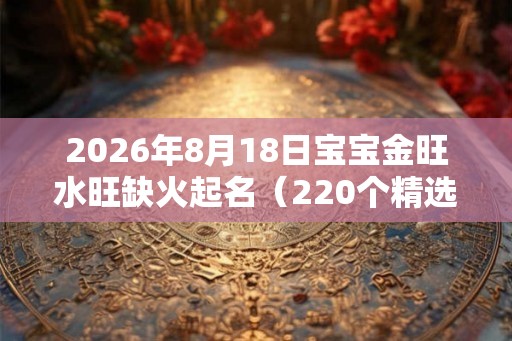 2026年8月18日宝宝金旺水旺缺火起名(220个精选) 2026年8月18日宝宝金旺水旺缺火起名(220个精选)