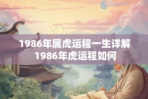 1986年属虎运程一生详解 1986年虎运程如何